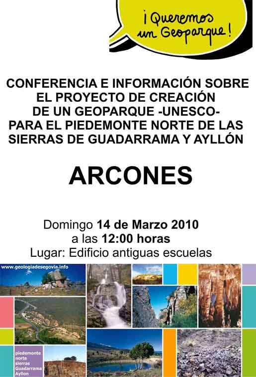 Poster Anuncio conferencia arcones