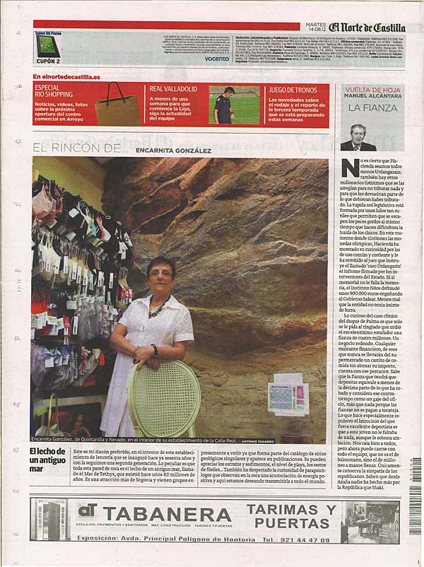 Lencería y patrimonio geológico