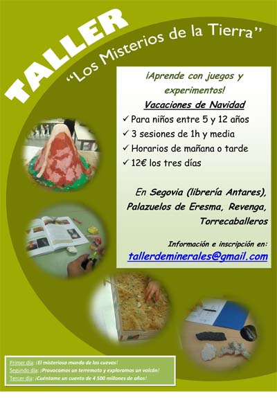 Taller «los misterios de la Tierra» en Navidades